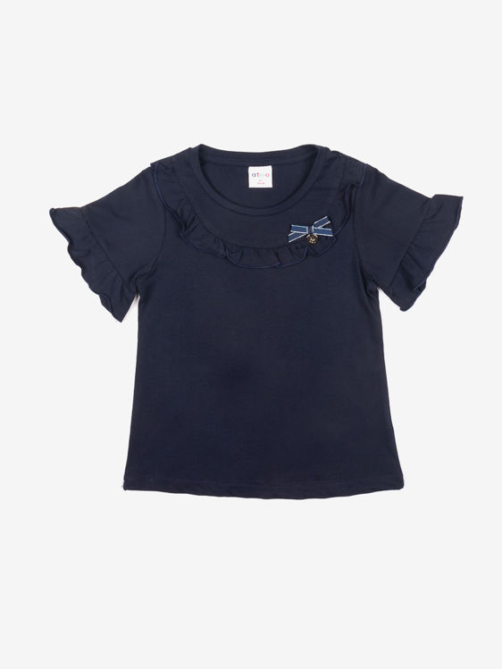 Picture of ND7177 GIRLS HIGH QUALITY COTTON TOP WITH BOW ON THE SIDE